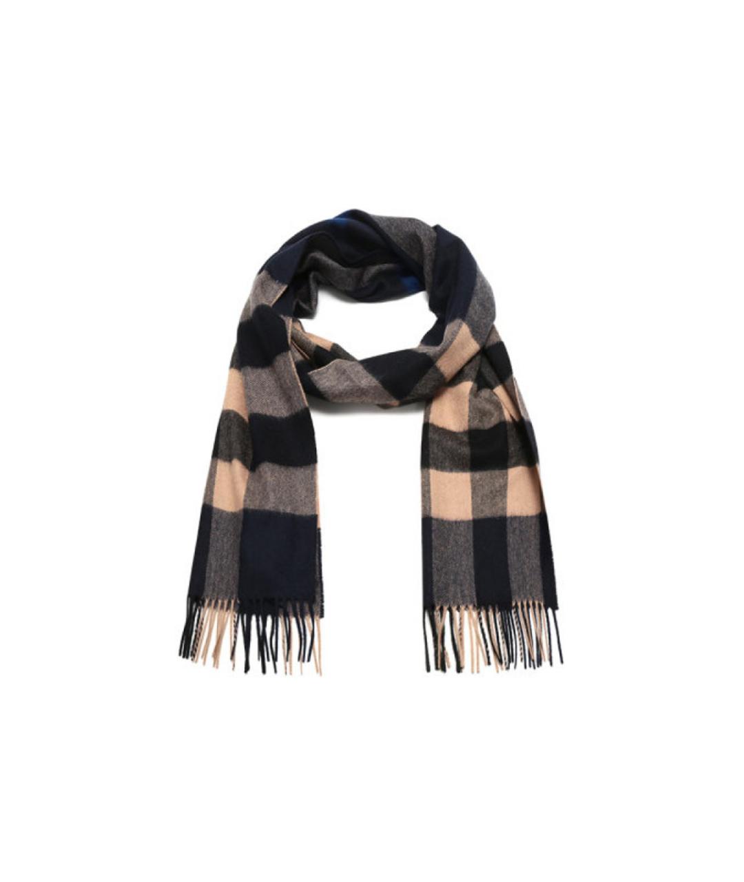 BURBERRY Темно-синий кашемировый шарф, фото 5