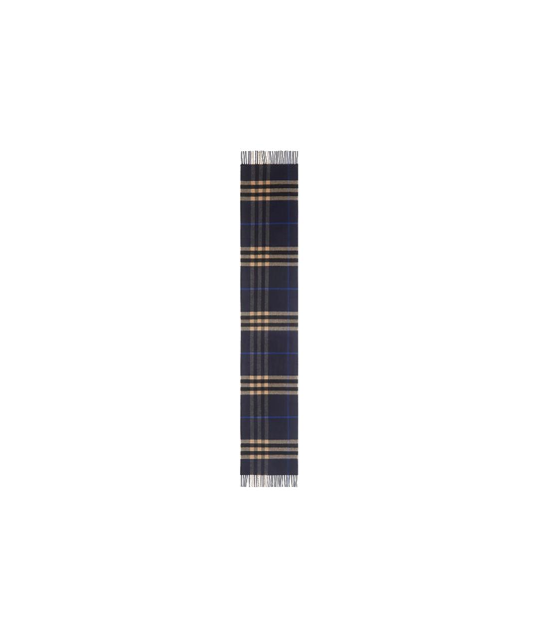 BURBERRY Темно-синий кашемировый шарф, фото 2