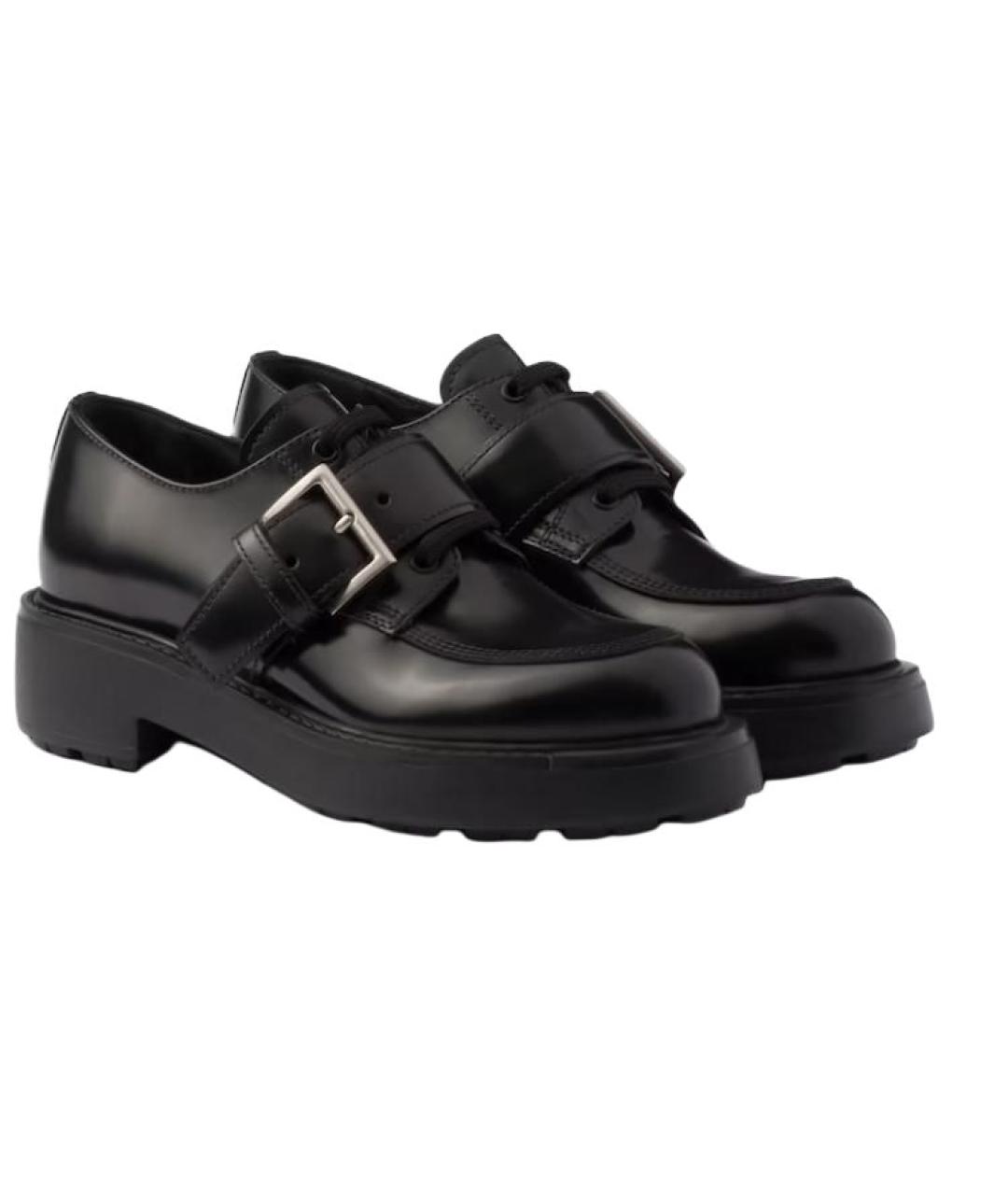 PRADA Черные кожаные лоферы, фото 3