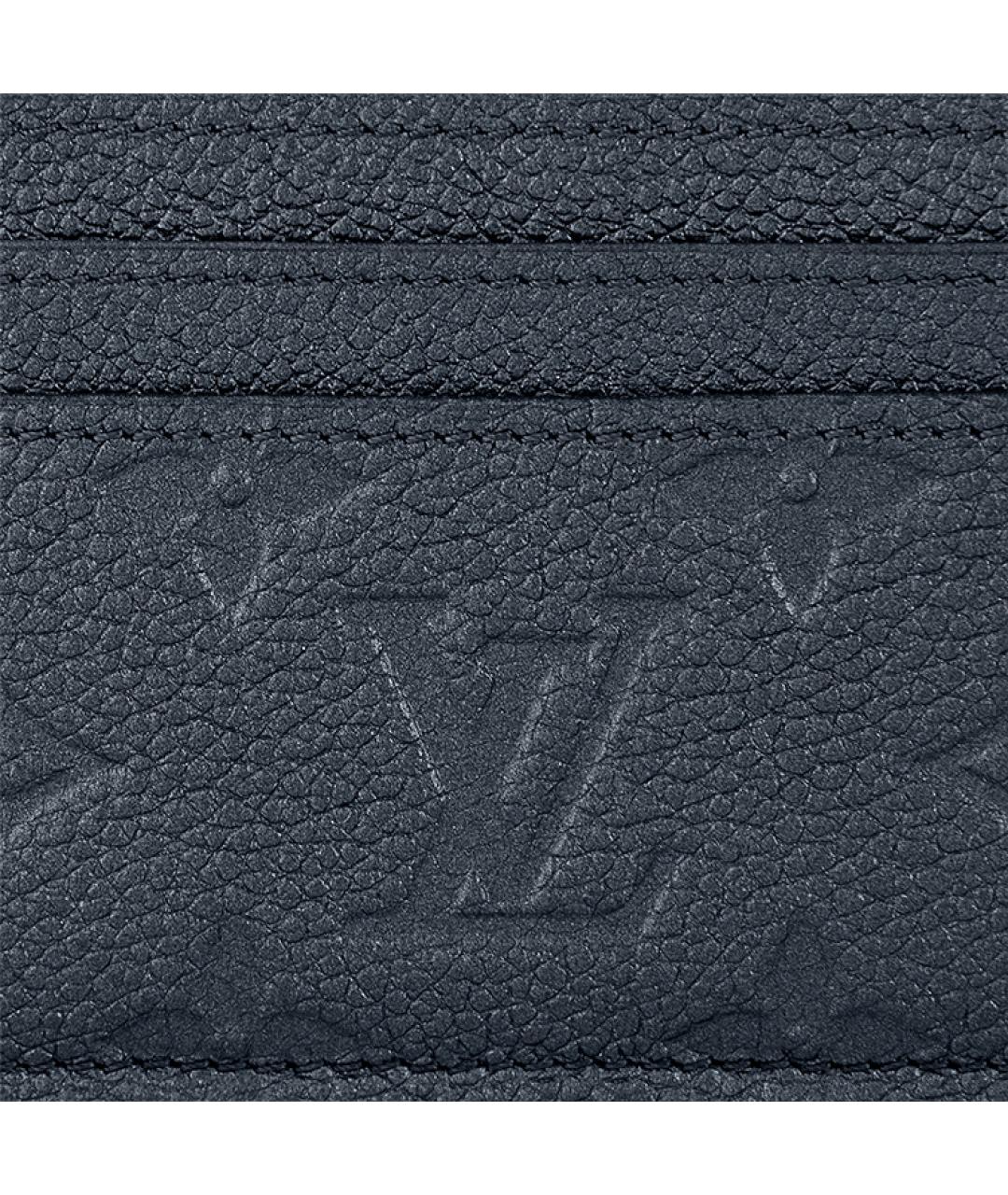 LOUIS VUITTON Темно-синий кожаный кардхолдер, фото 5