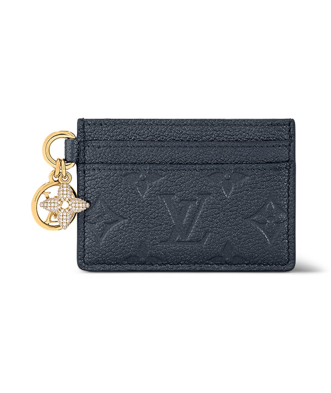 LOUIS VUITTON Темно-синий кожаный кардхолдер, фото 1