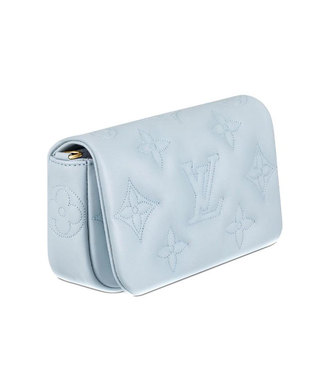 LOUIS VUITTON Голубая кожаная сумка через плечо, фото 2