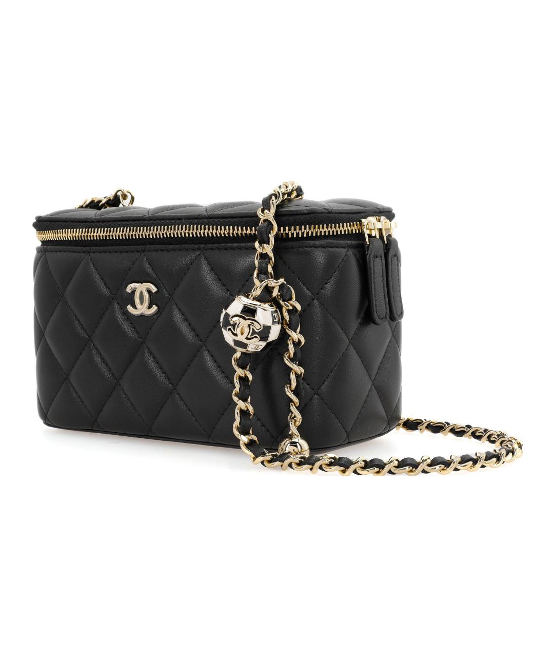 CHANEL Черная кожаная сумка через плечо, фото 2
