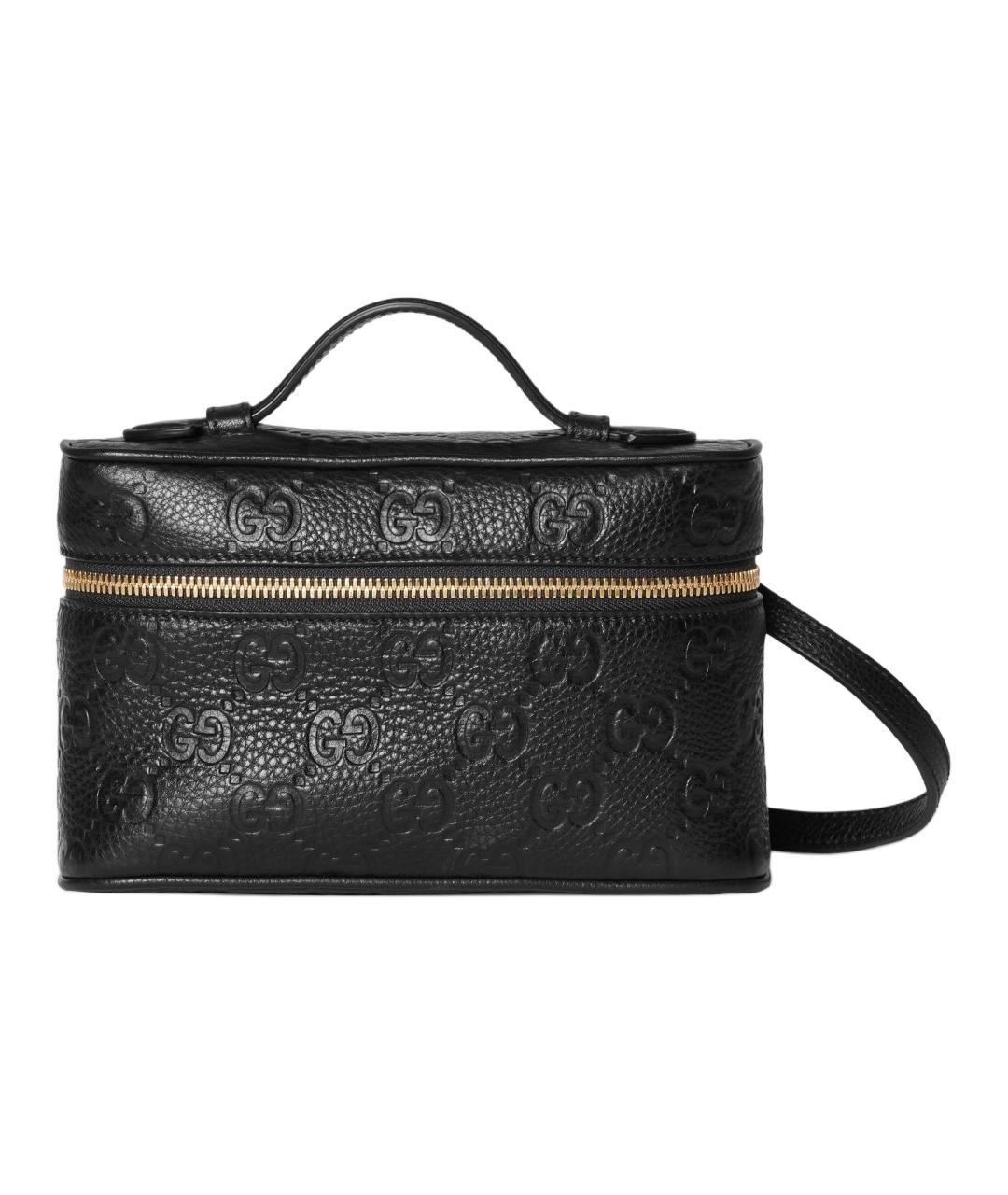 GUCCI Черная кожаная сумка через плечо, фото 1