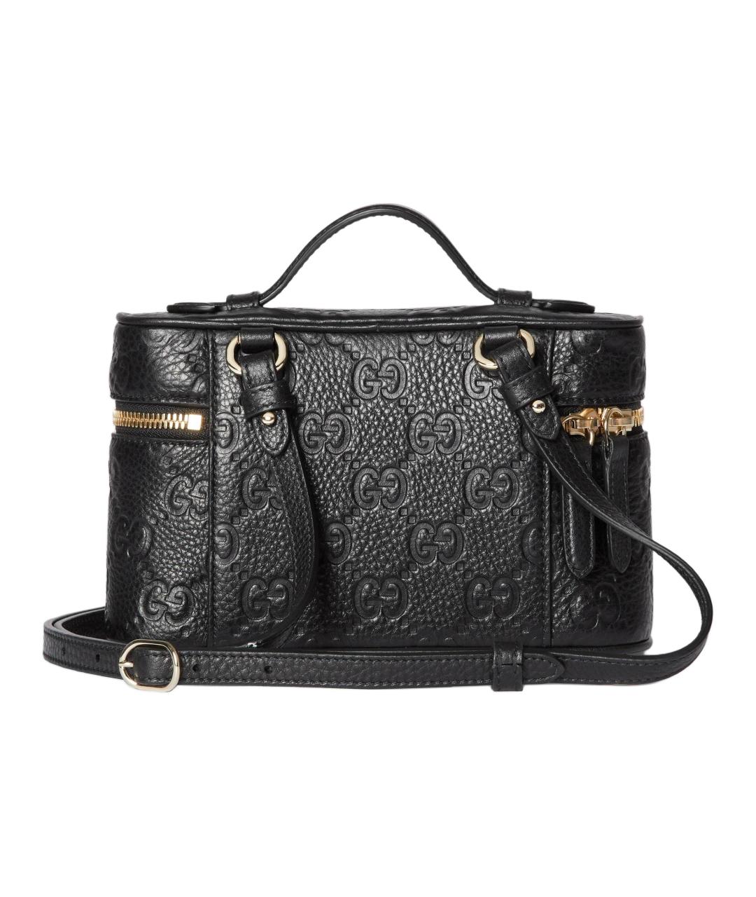 GUCCI Черная кожаная сумка через плечо, фото 4