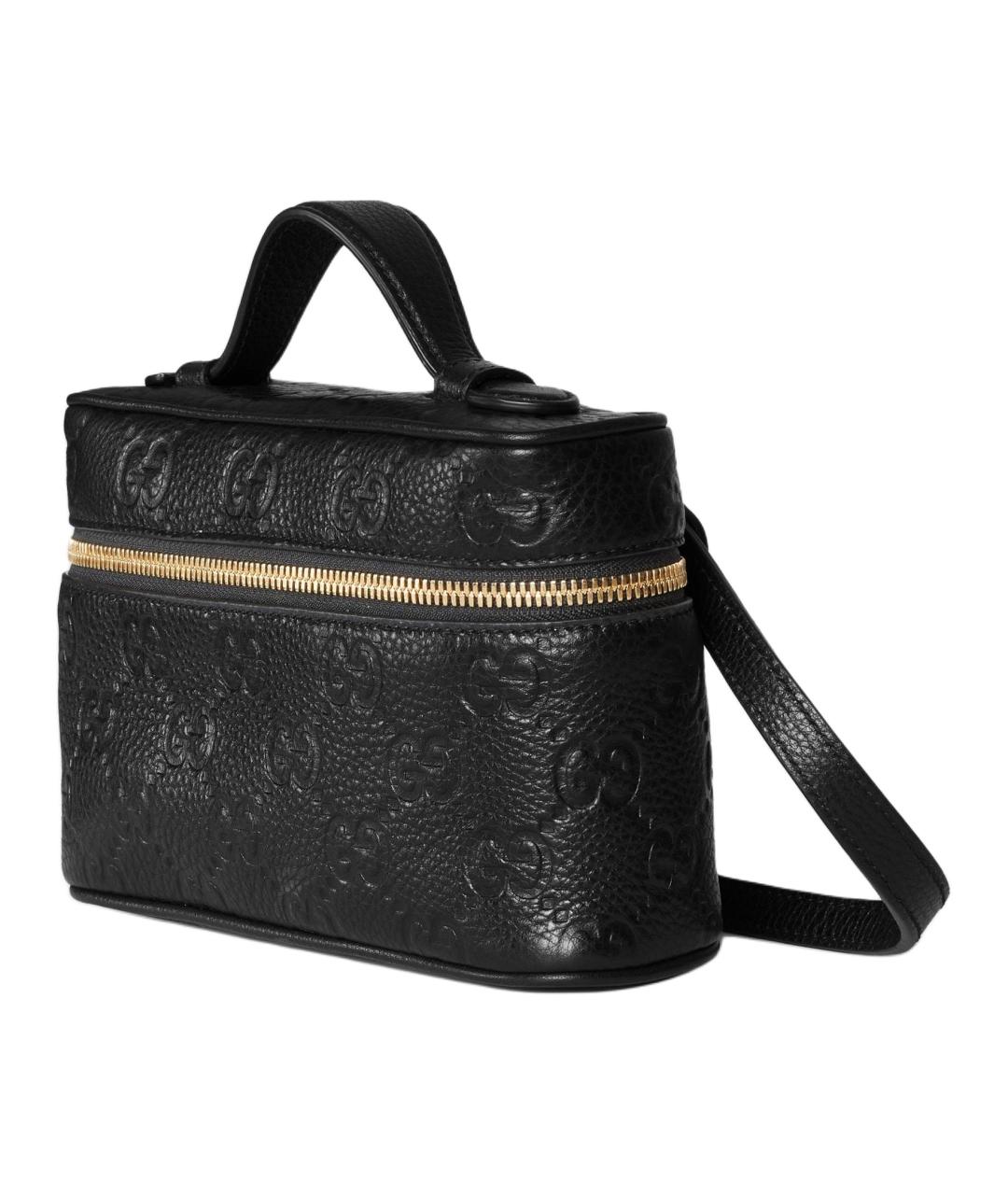 GUCCI Черная кожаная сумка через плечо, фото 2