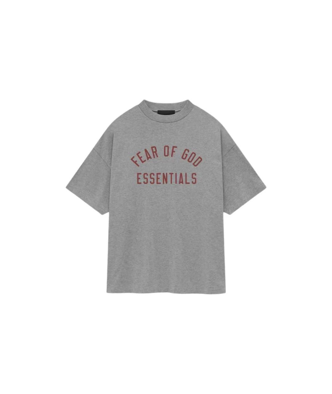 FEAR OF GOD ESSENTIALS Серая футболка, фото 3