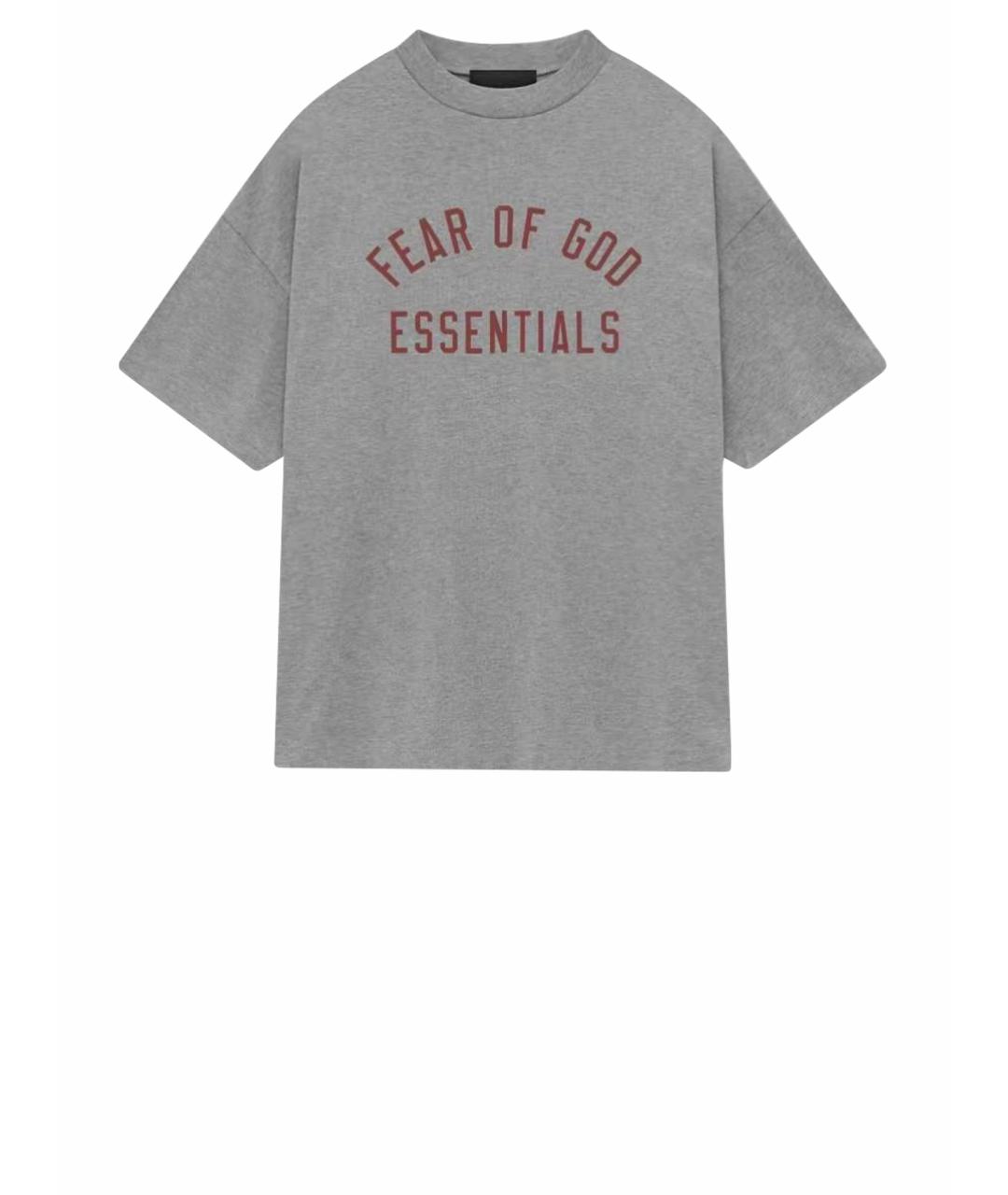 FEAR OF GOD ESSENTIALS Серая футболка, фото 1