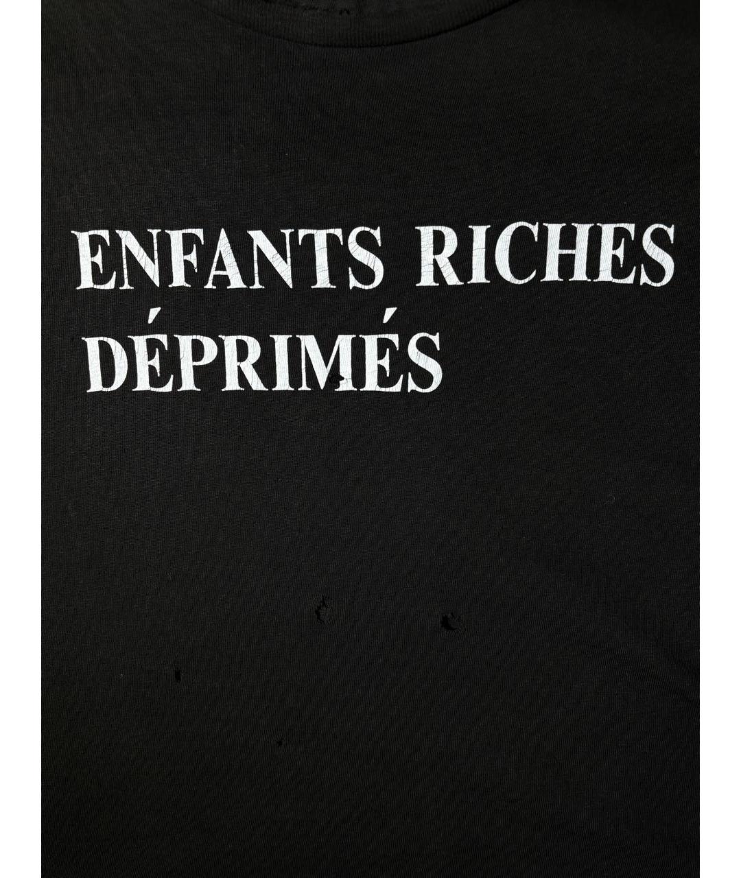 Enfants Riches Déprimés Черная хлопковая футболка, фото 4