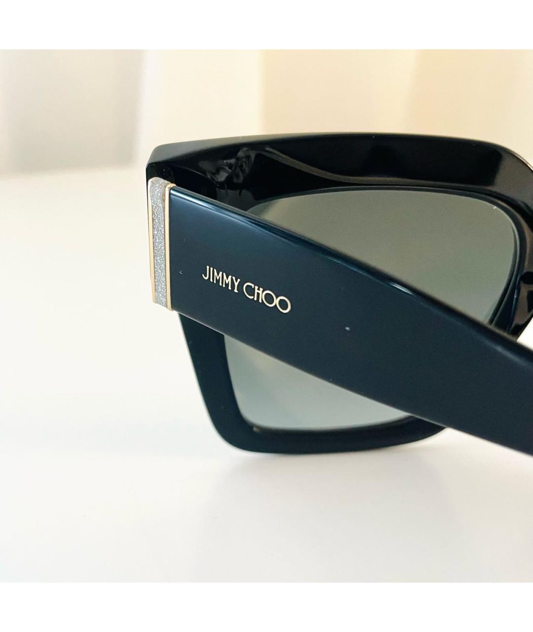 JIMMY CHOO Черные пластиковые солнцезащитные очки, фото 8