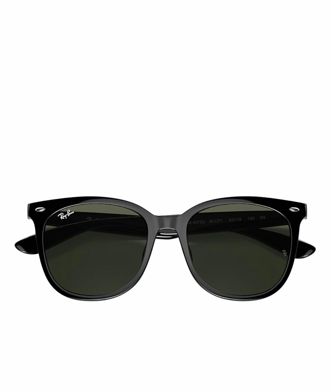 RAY BAN Черные пластиковые солнцезащитные очки, фото 1