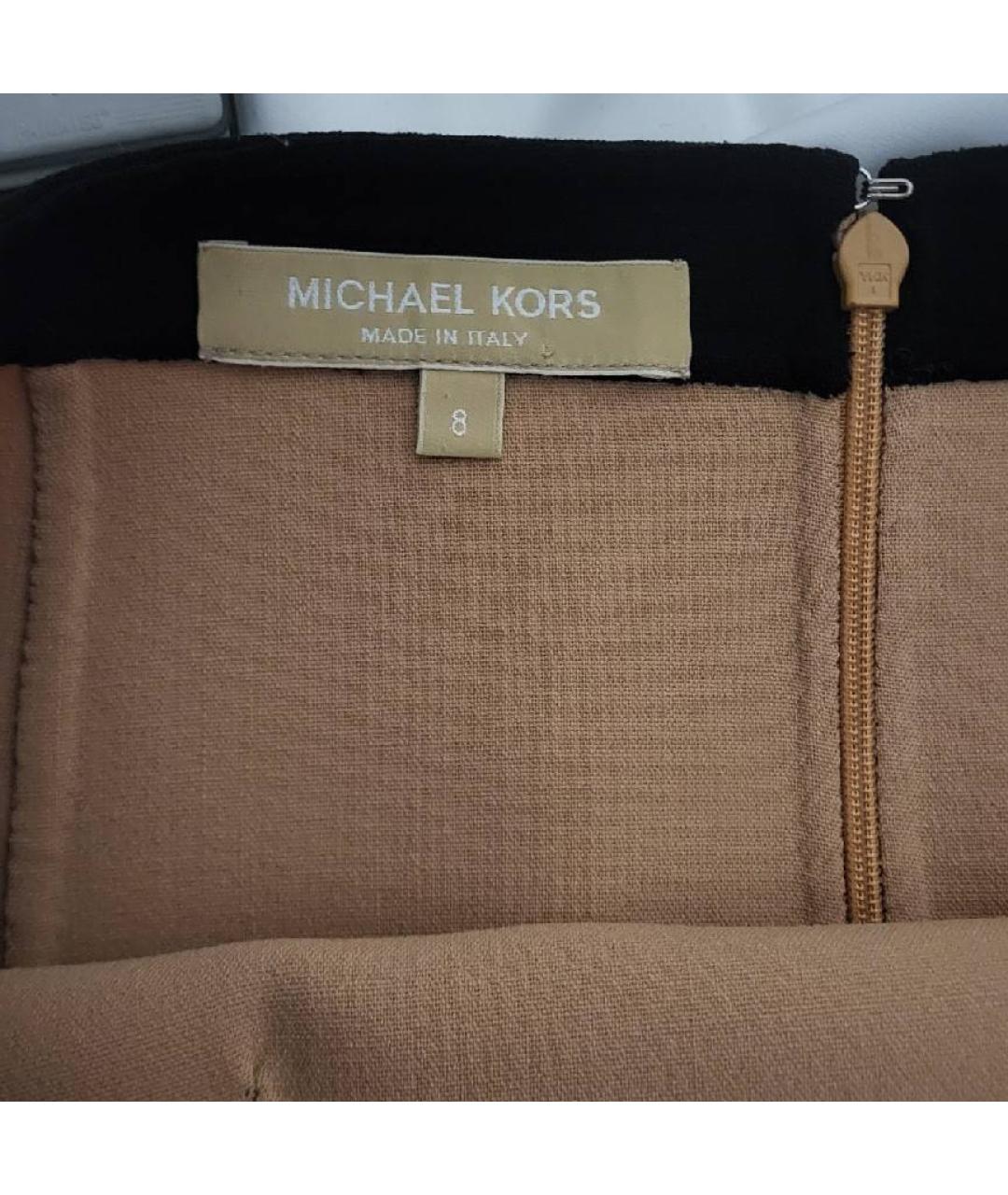 MICHAEL KORS Коричневая шерстяная юбка макси, фото 3