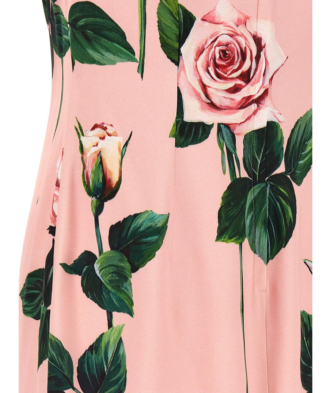 DOLCE&GABBANA Розовое вискозное коктейльное платье, фото 4