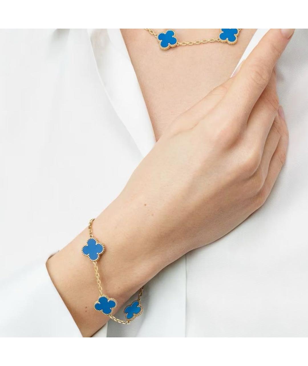 VAN CLEEF & ARPELS Синий браслет из желтого золота, фото 2