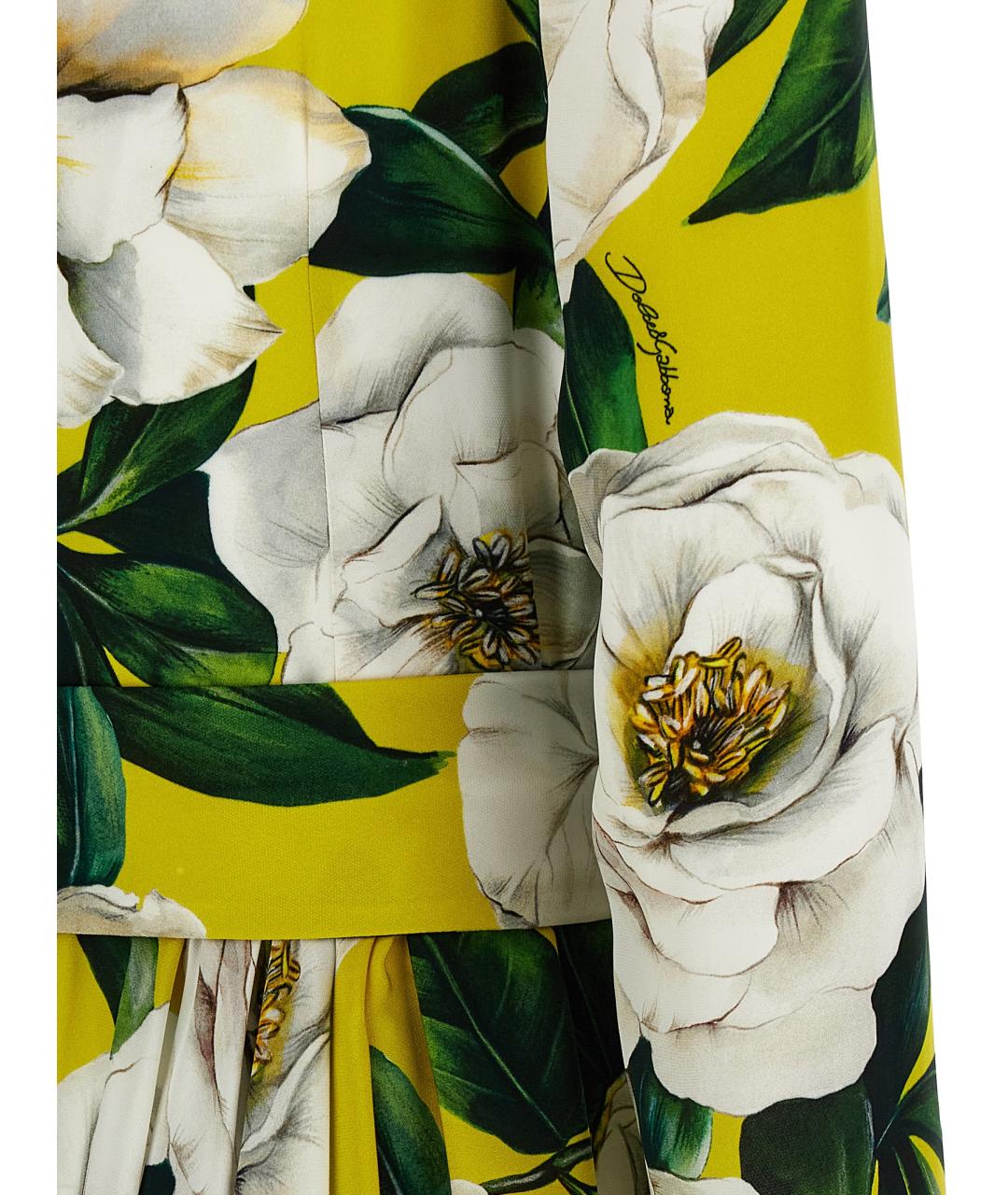 DOLCE&GABBANA Мульти вискозное коктейльное платье, фото 4