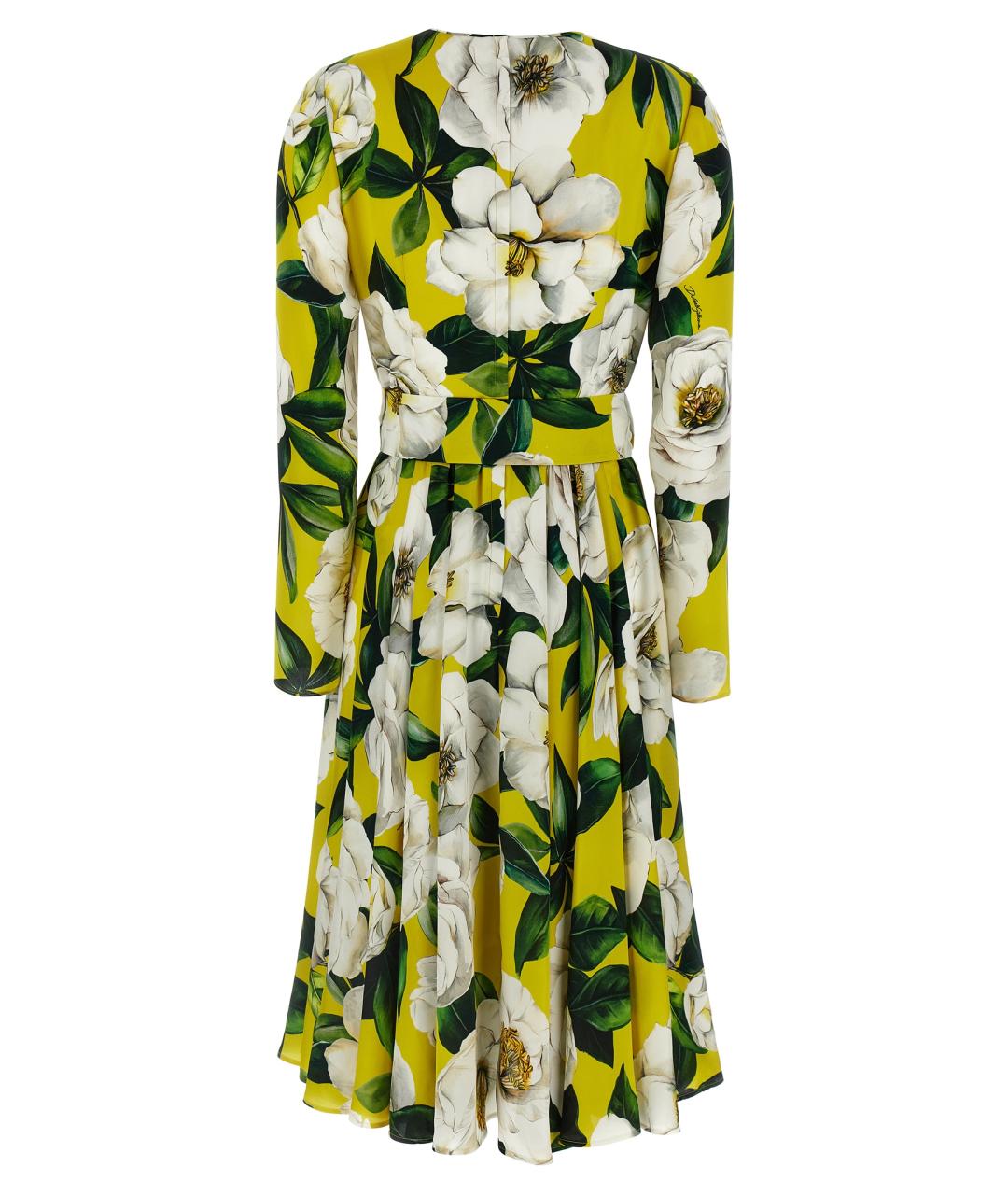 DOLCE&GABBANA Мульти вискозное коктейльное платье, фото 2