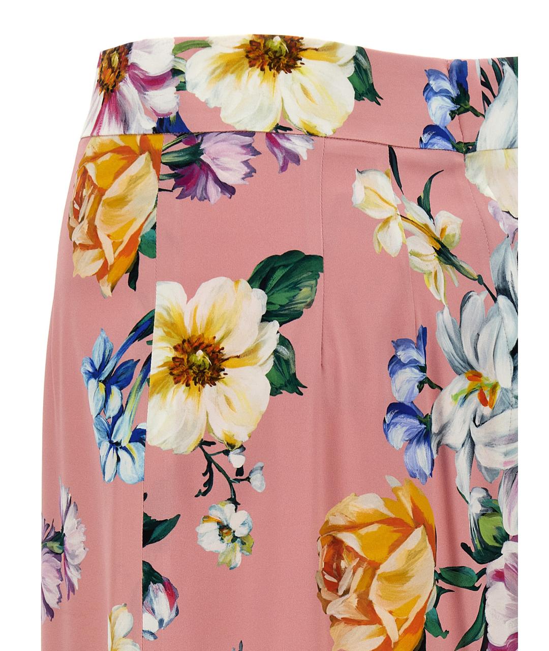 DOLCE&GABBANA Мульти шелковая юбка миди, фото 4