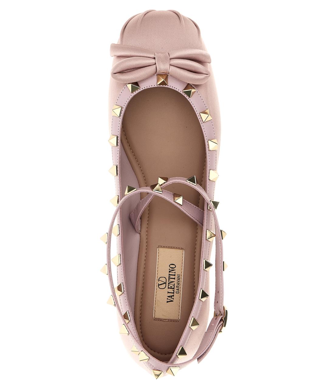 VALENTINO Розовые текстильные балетки, фото 4
