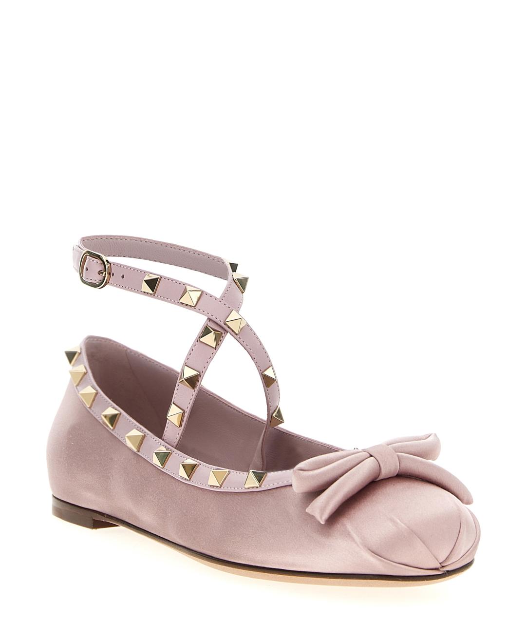 VALENTINO Розовые текстильные балетки, фото 2