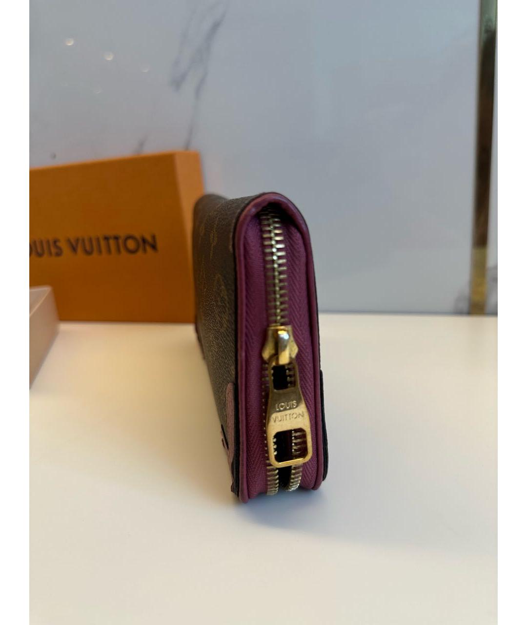 LOUIS VUITTON Коричневый кошелек, фото 7