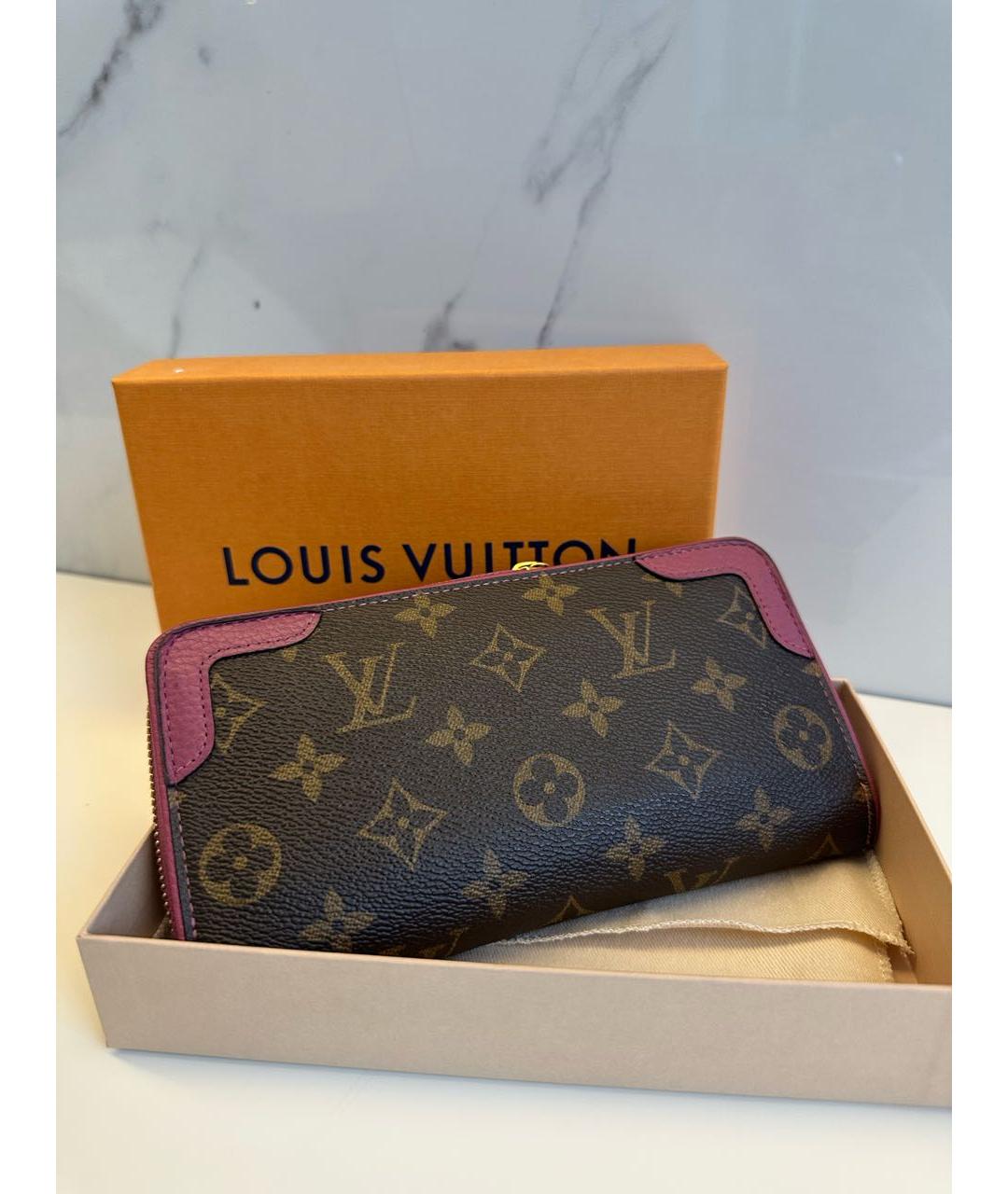 LOUIS VUITTON Коричневый кошелек, фото 2