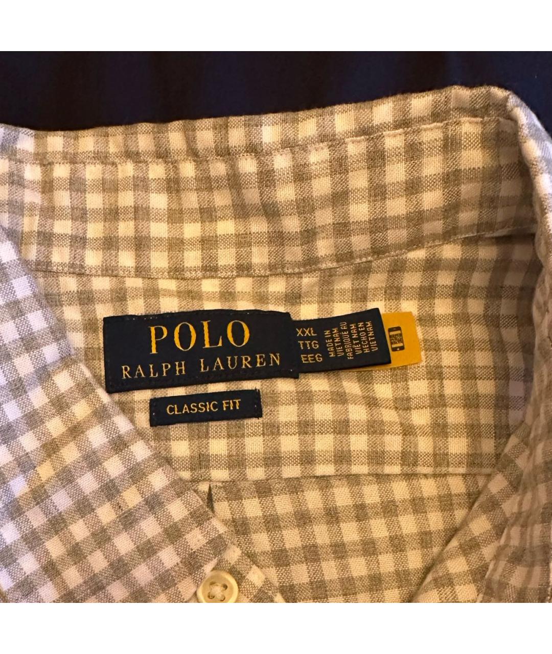 POLO RALPH LAUREN Серая хлопковая кэжуал рубашка, фото 3