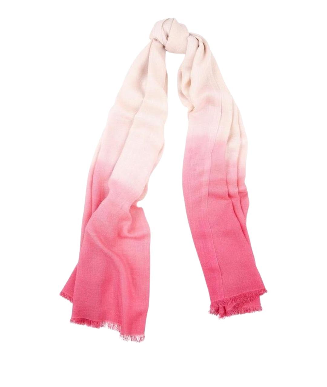 BOTTEGA VENETA Розовый шелковый шарф, фото 1