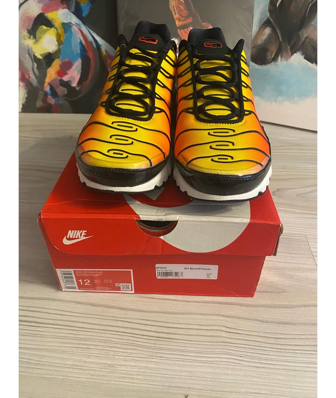 NIKE Оранжевое низкие кроссовки / кеды, фото 2