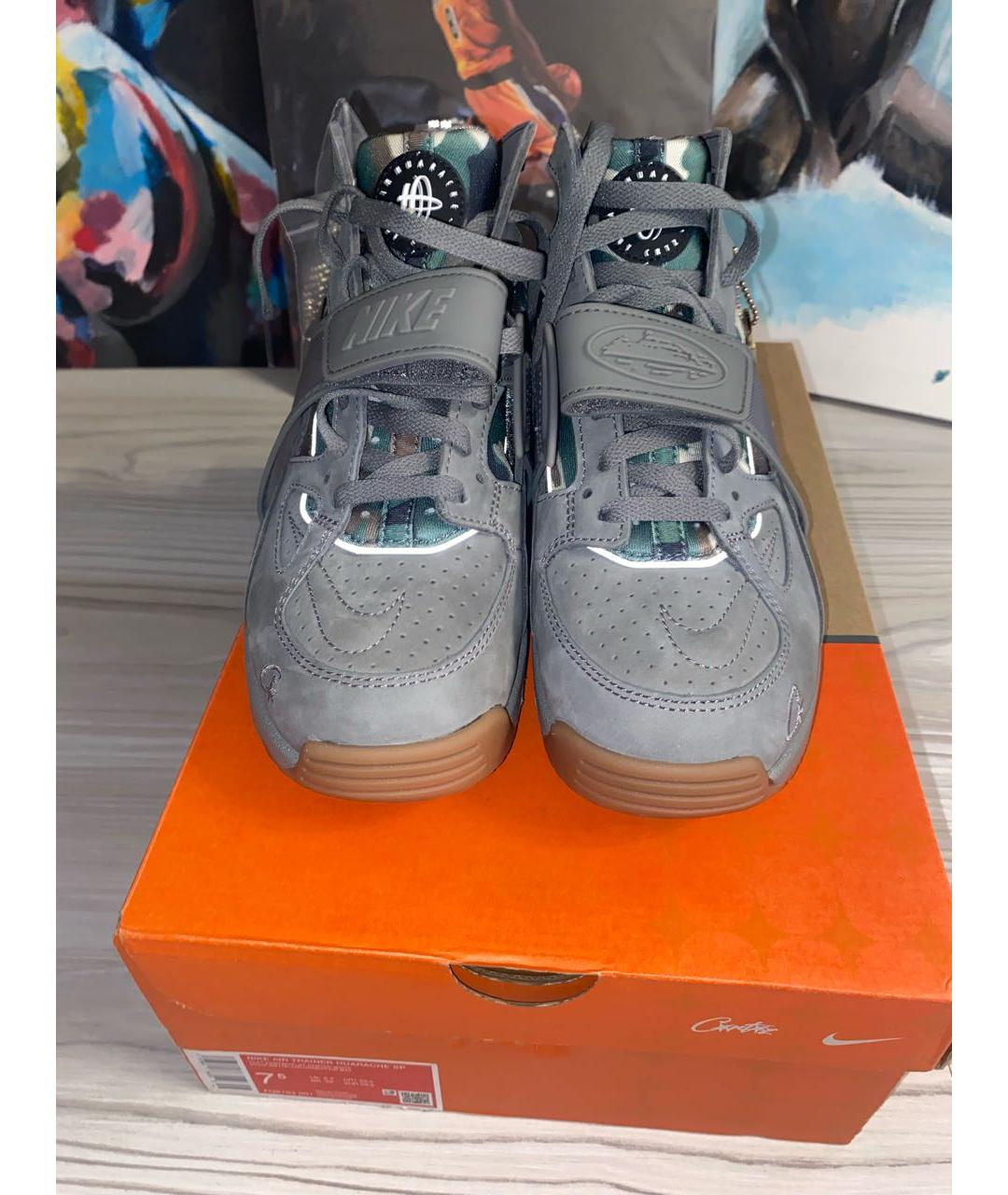 NIKE Антрацитовые высокие кроссовки / кеды, фото 2
