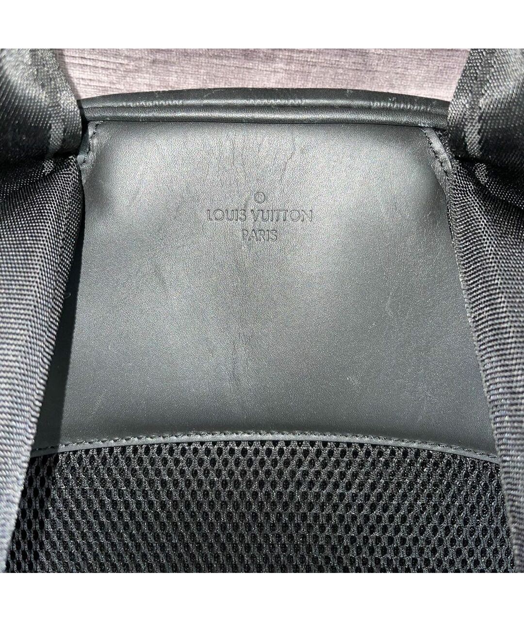 LOUIS VUITTON PRE-OWNED Черный кожаный рюкзак, фото 6