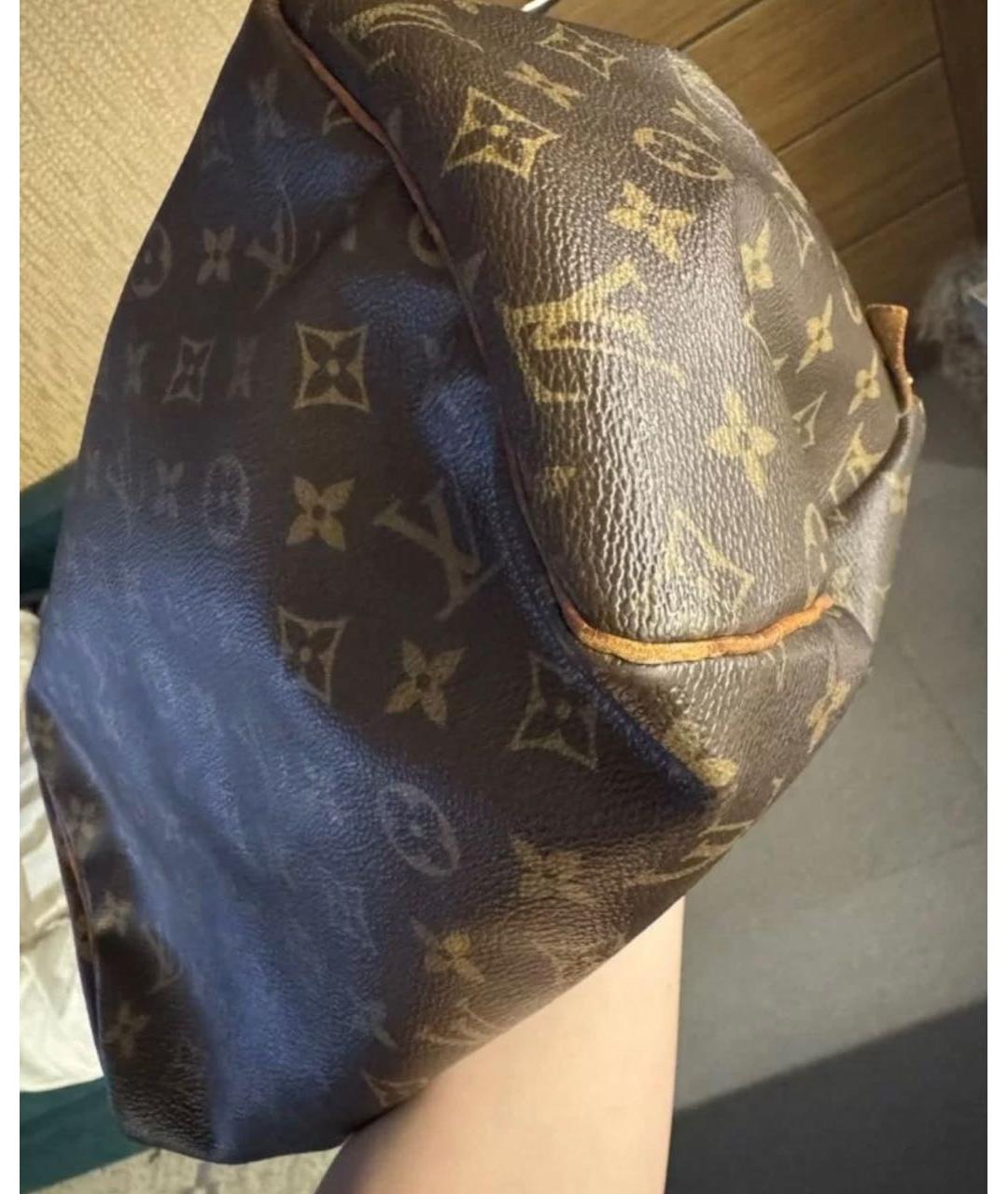 LOUIS VUITTON Коричневая сумка с короткими ручками, фото 4