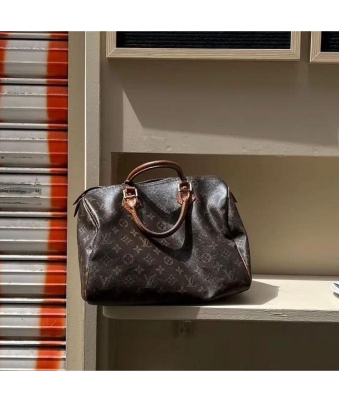 LOUIS VUITTON Коричневая сумка с короткими ручками, фото 5