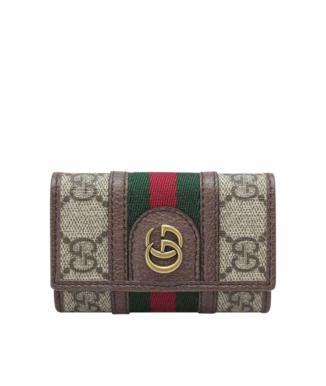 GUCCI Бежевая ключница, фото 1