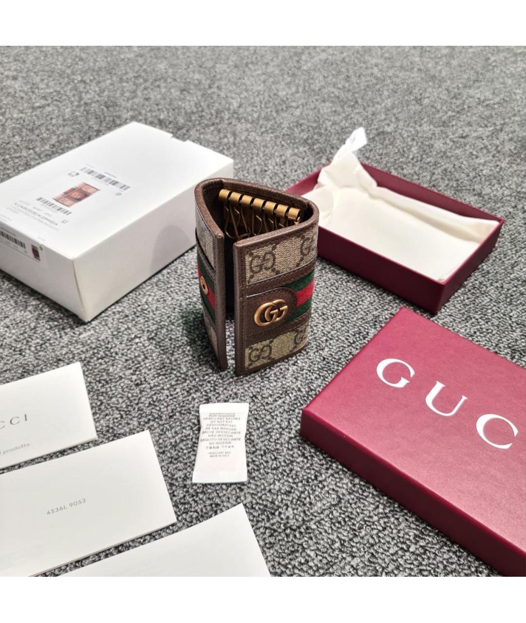 GUCCI Бежевая ключница, фото 2