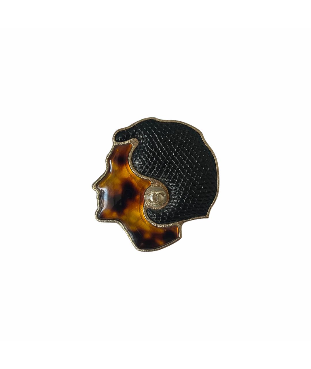 CHANEL Коричневая булавка / брошь, фото 1
