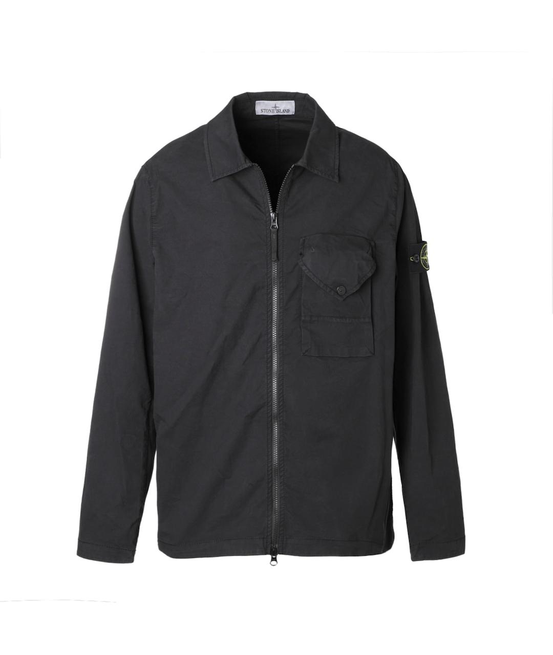 STONE ISLAND Черная хлопковая куртка, фото 4