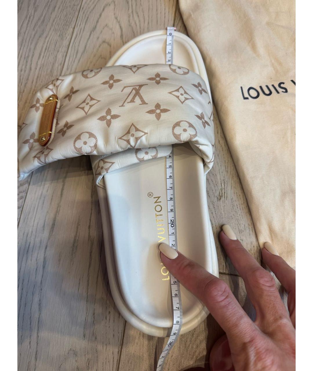 LOUIS VUITTON Бежевые мюли, фото 5