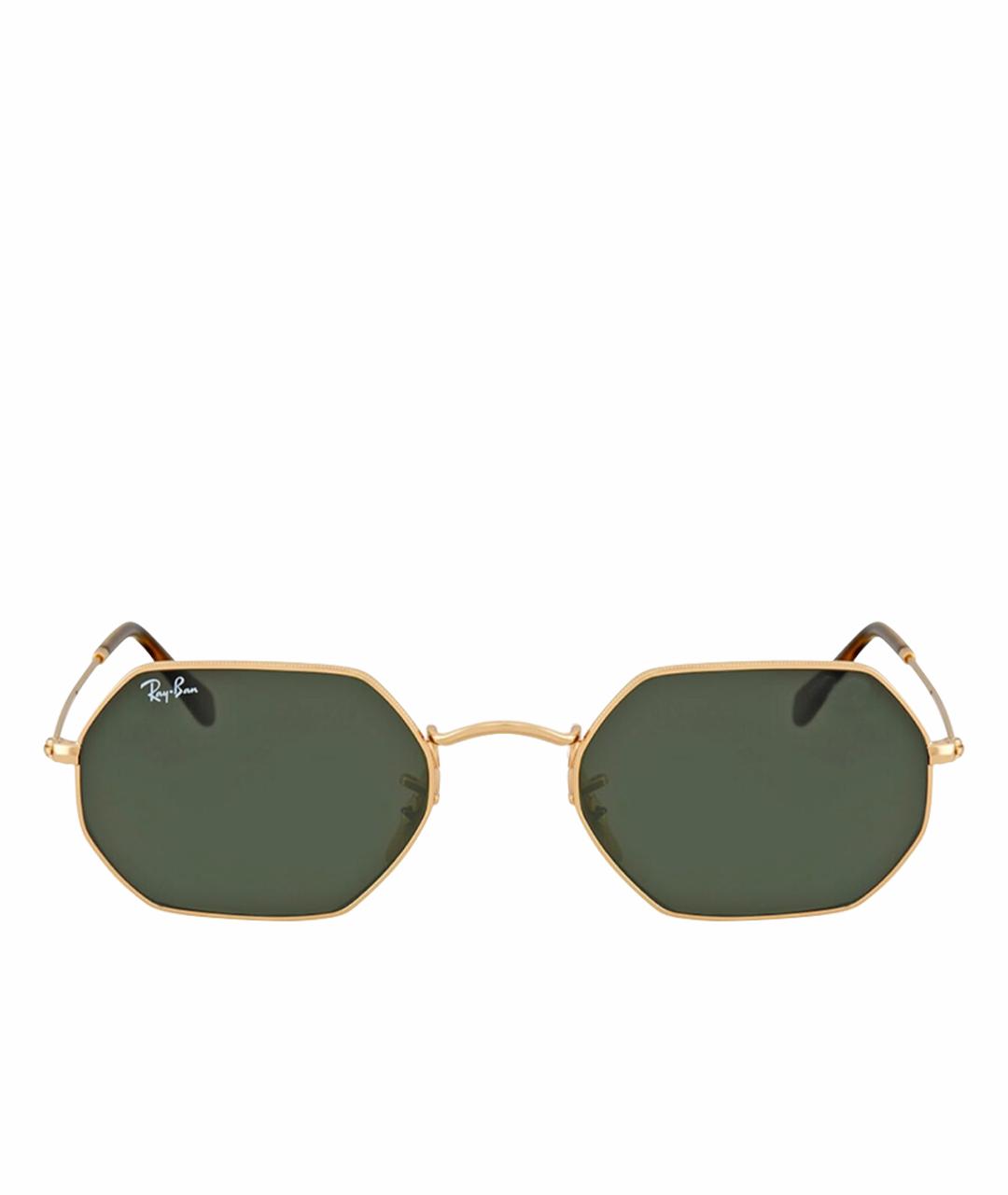 RAY BAN Золотые металлические солнцезащитные очки, фото 1