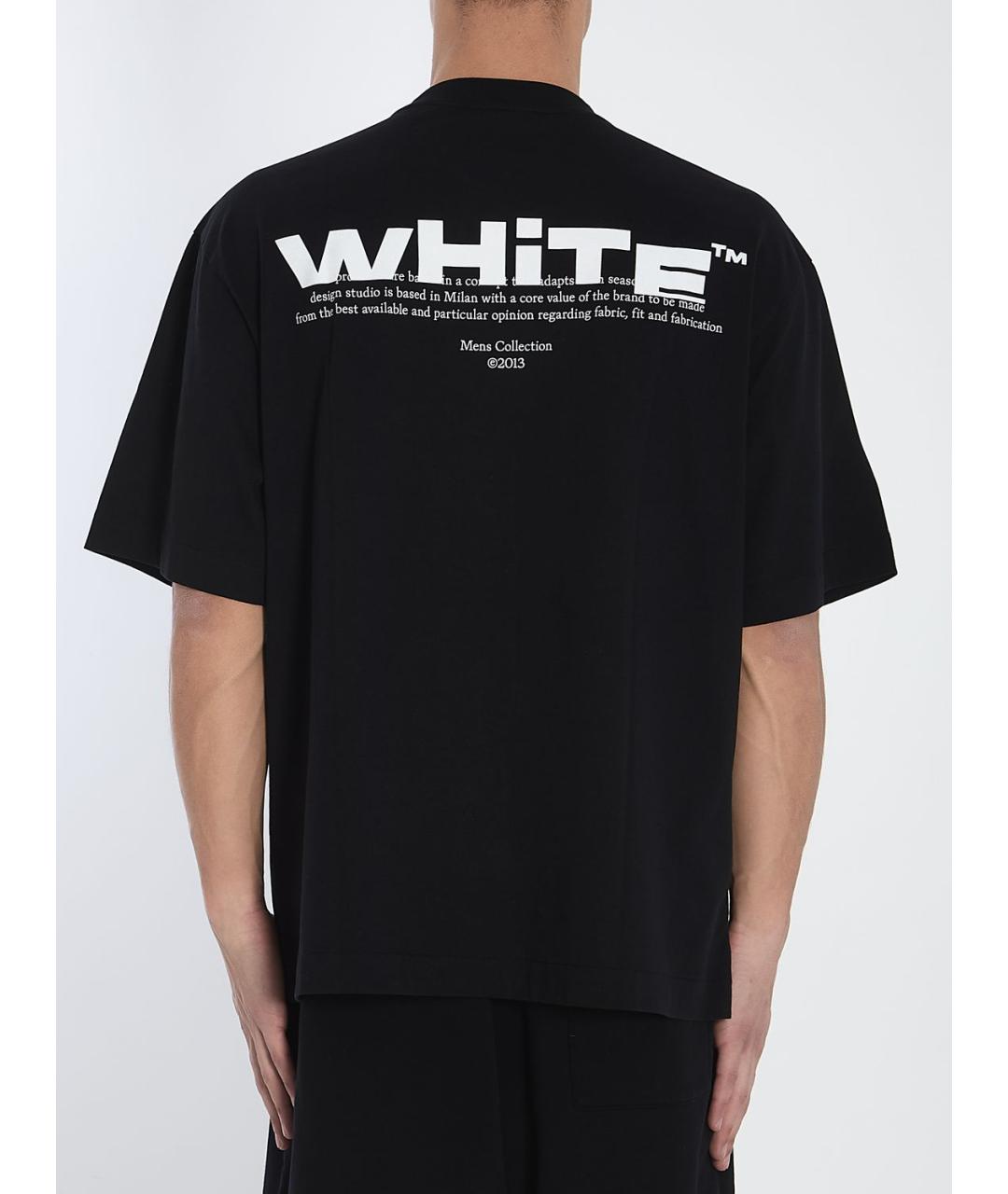 OFF-WHITE Черная хлопковая футболка, фото 4