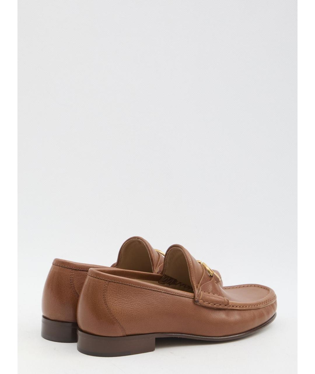 VALENTINO Коричневые кожаные лоферы, фото 3