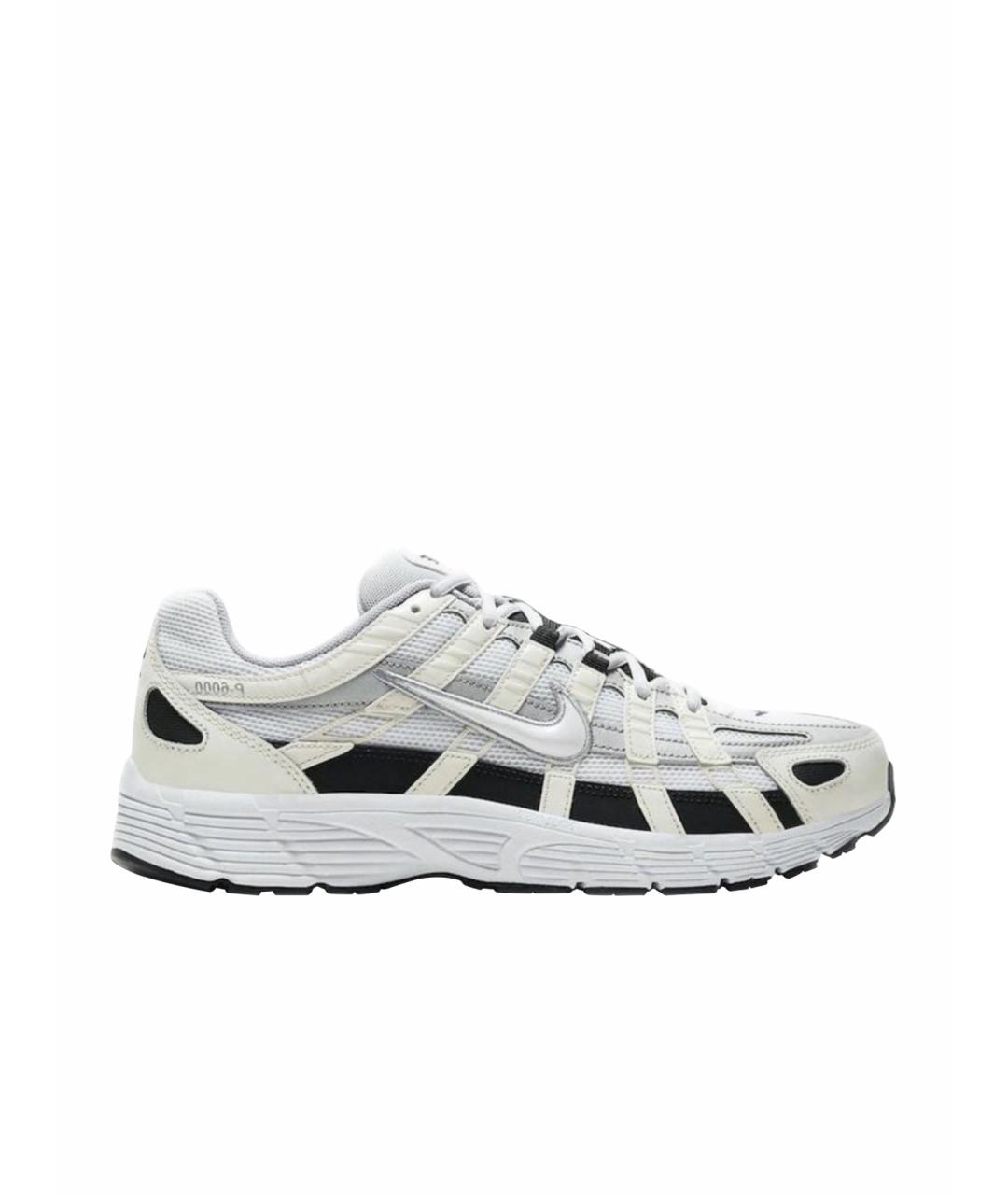 NIKE Белые текстильные низкие кроссовки / кеды, фото 1