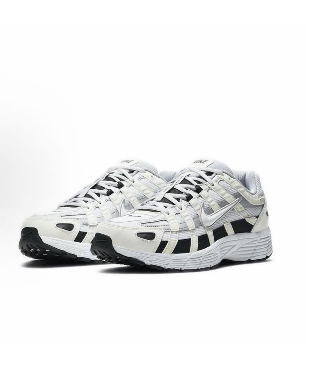 NIKE Белые текстильные низкие кроссовки / кеды, фото 2