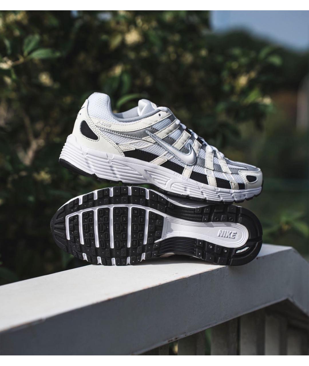 NIKE Белые текстильные низкие кроссовки / кеды, фото 6