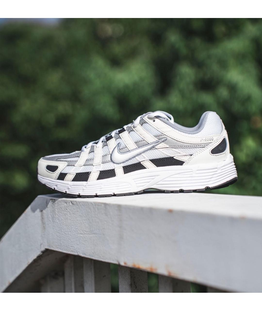 NIKE Белые текстильные низкие кроссовки / кеды, фото 8