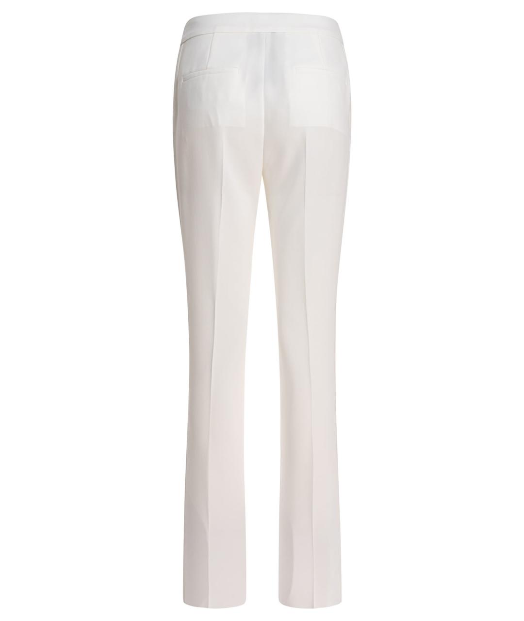 MAX MARA Белые ацетатные прямые брюки, фото 2