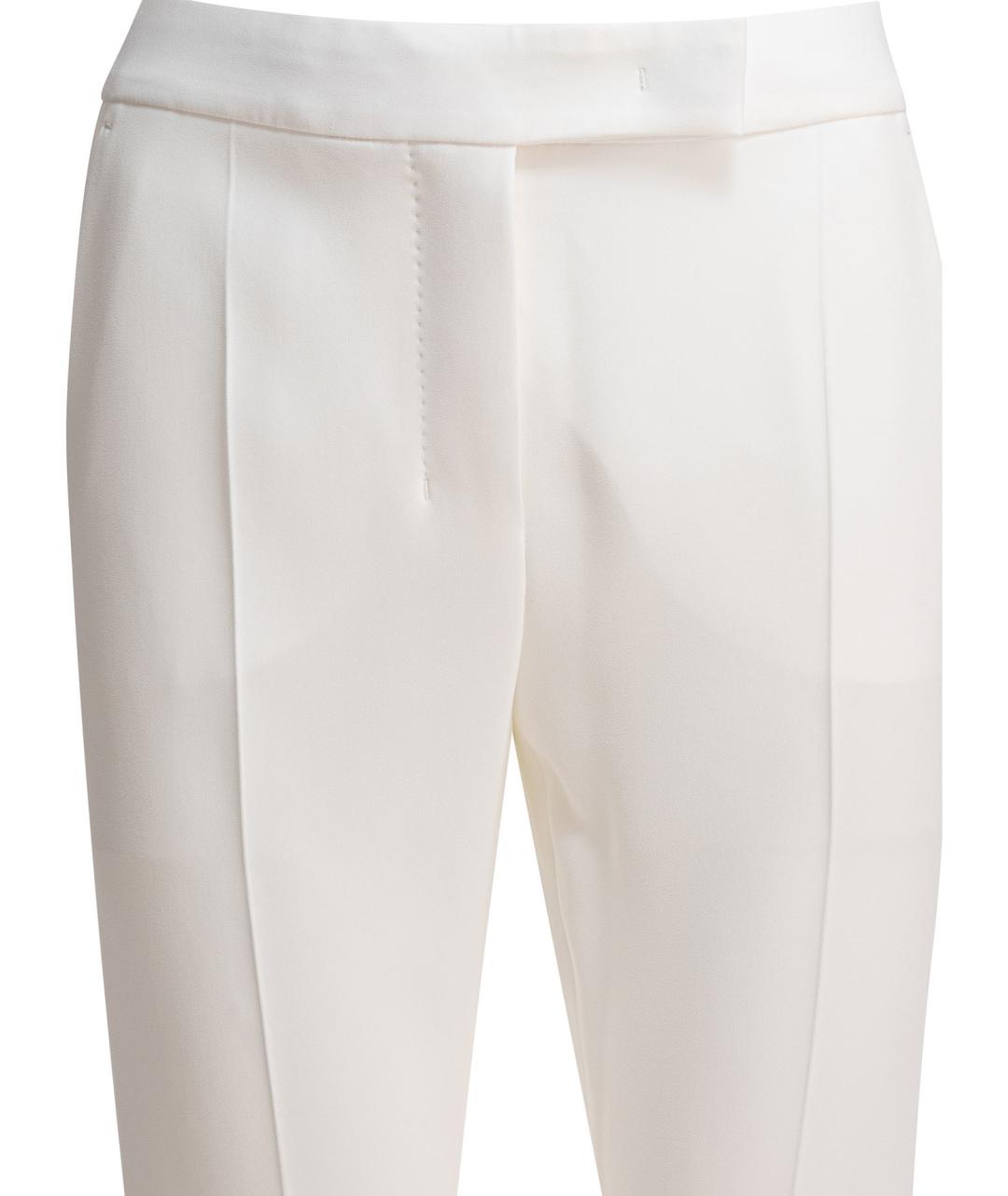 MAX MARA Белые ацетатные прямые брюки, фото 3