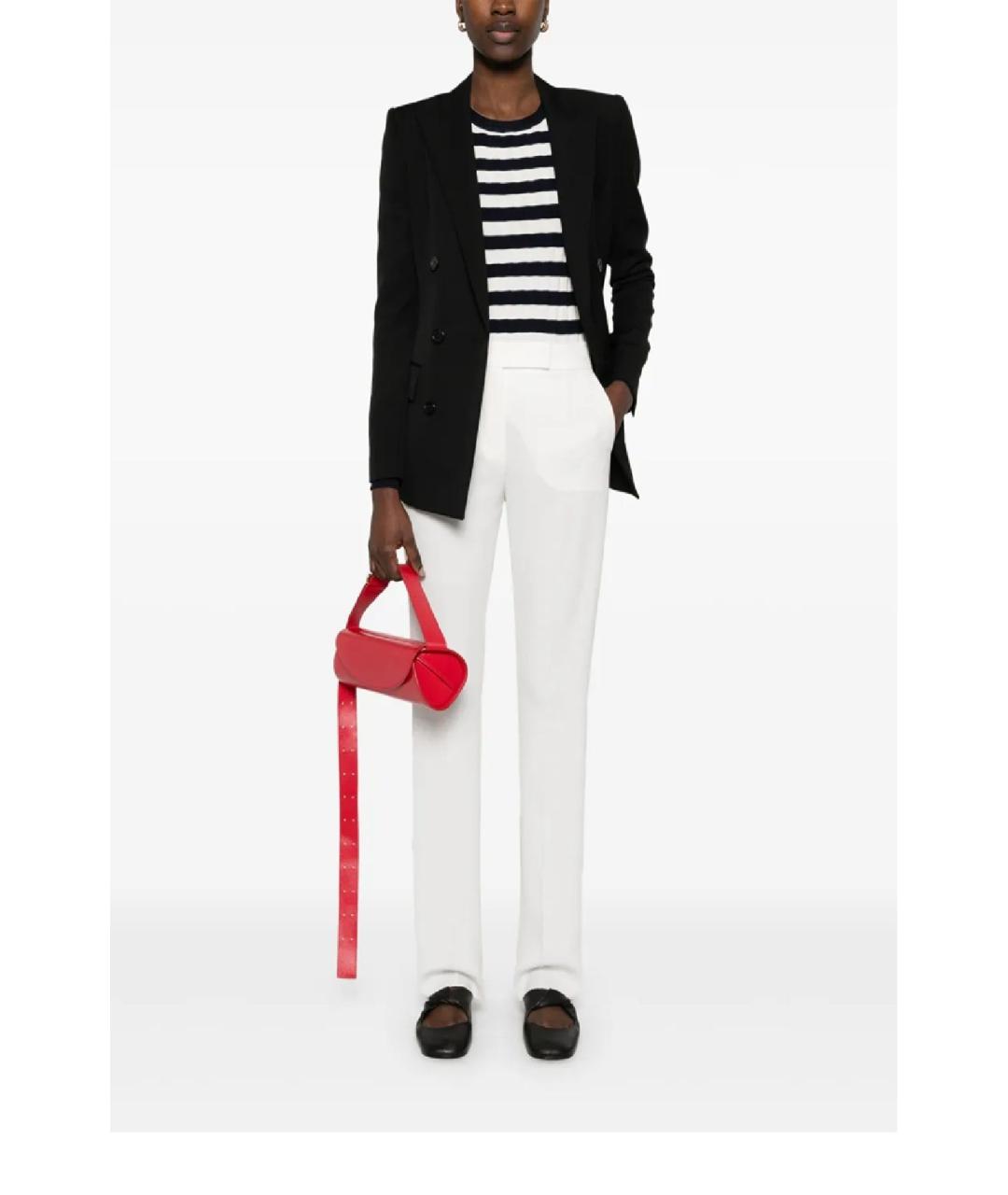 MAX MARA Белые ацетатные прямые брюки, фото 6