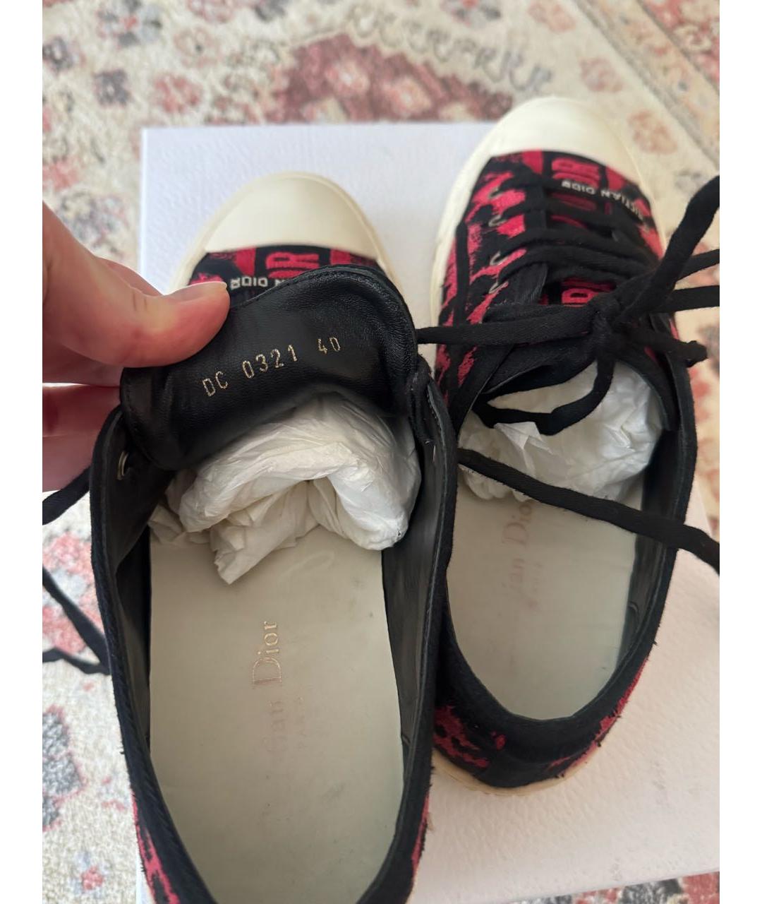 CHRISTIAN DIOR Мульти текстильные кеды, фото 3