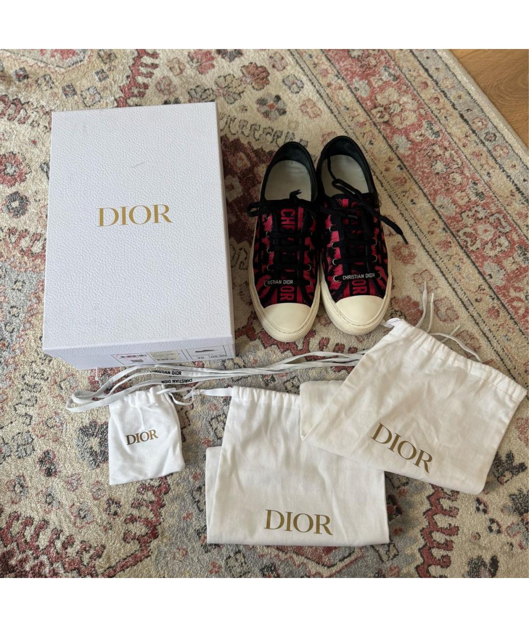 CHRISTIAN DIOR Мульти текстильные кеды, фото 6