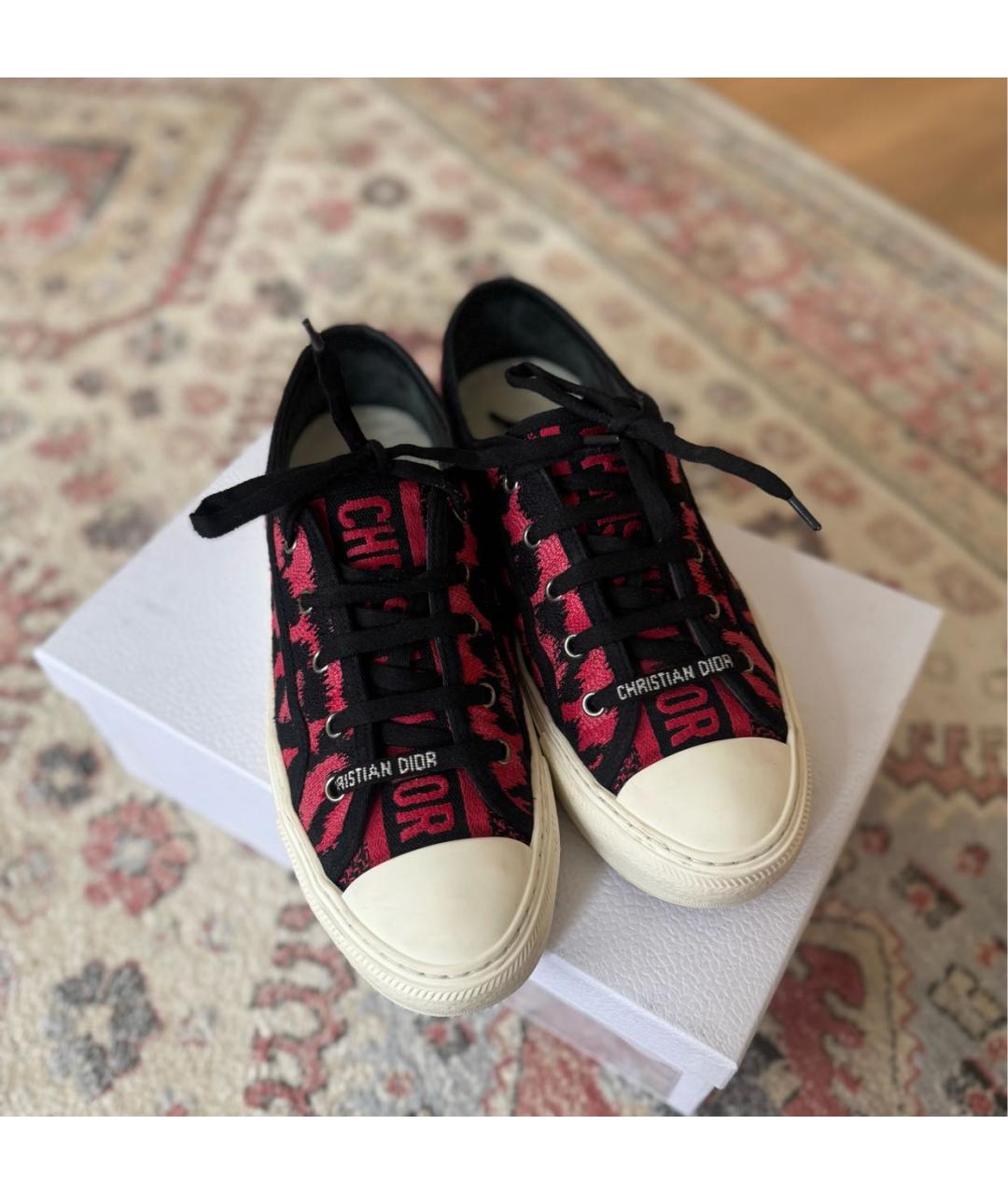 CHRISTIAN DIOR Мульти текстильные кеды, фото 2
